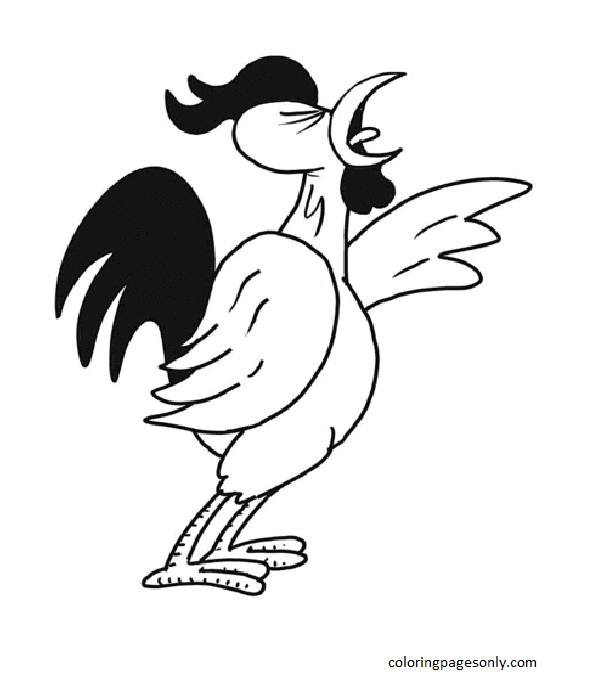 Cock-a-doodle-doo Coloring Page