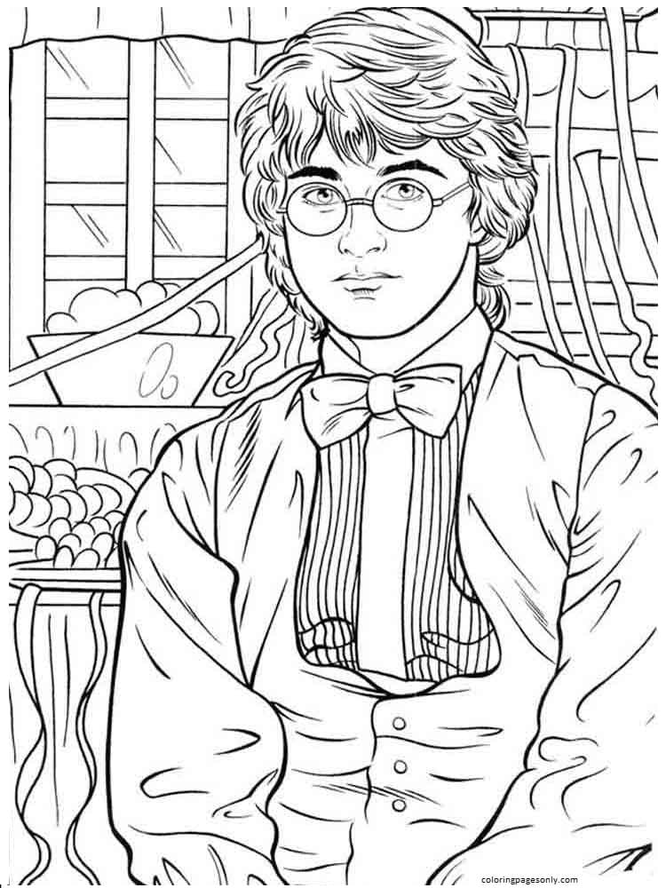 Desenho para colorir frio de Harry Potter