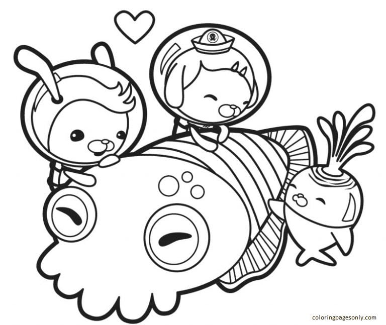 Cuddle with a Cuttlefish Coloring Page
