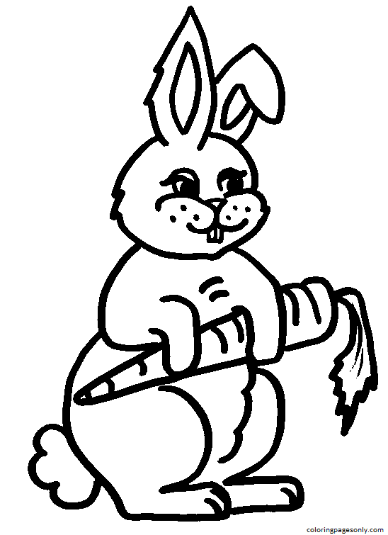 Cute Bunny Coloring Pages