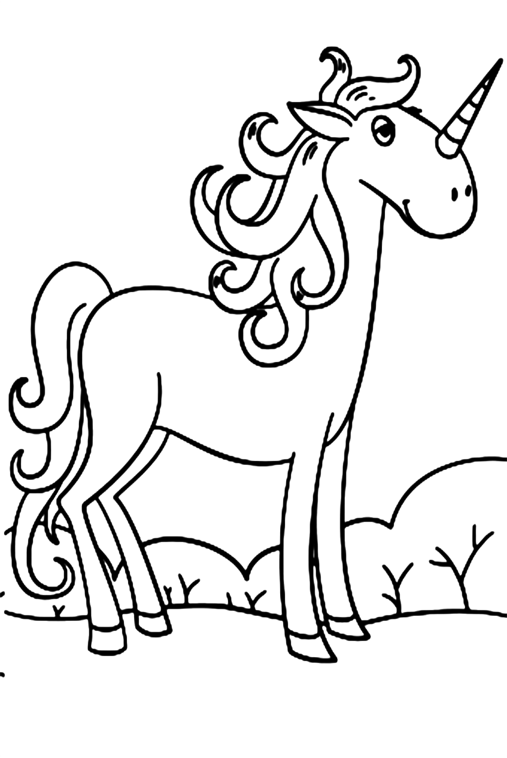Lindo unicornio de dibujos animados de Unicornio