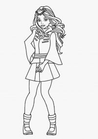 Cute Evie looks for the perfect princess from Descendants Coloring Page