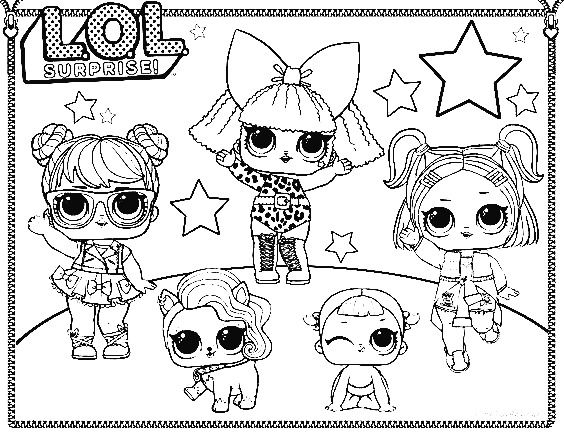 Cute Lol Surprise Doll Coloring Page