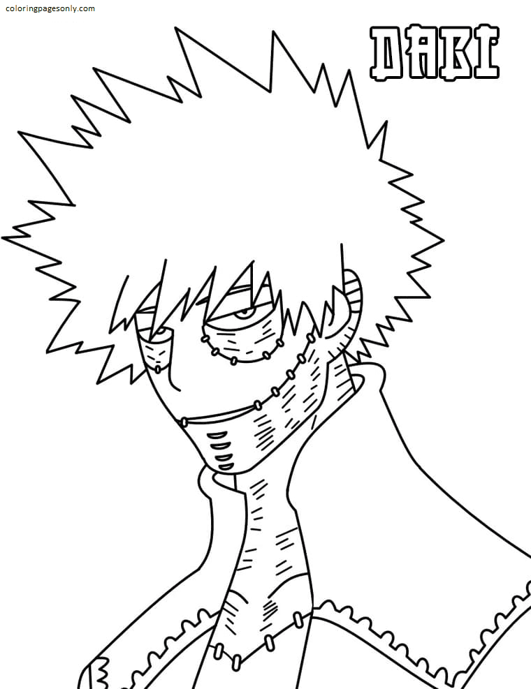 Dabi Coloring Sheet ~ Dabi Mirko | Boglewasusl Wallpaper