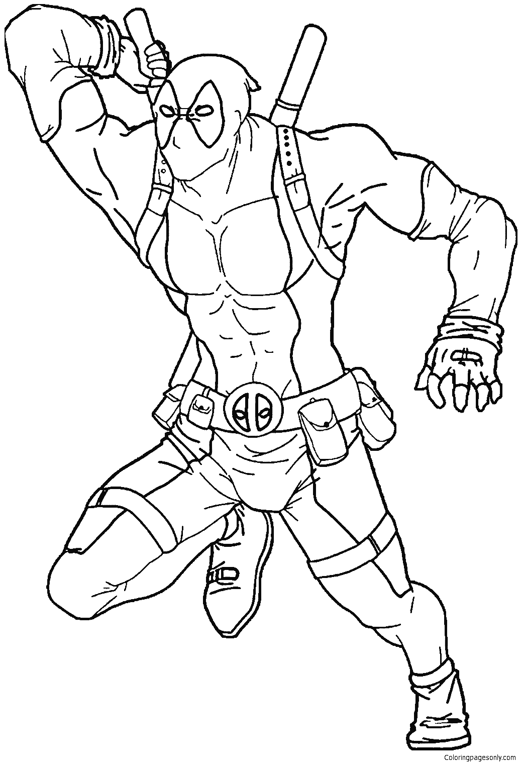 Deadpool 5 Coloring Page
