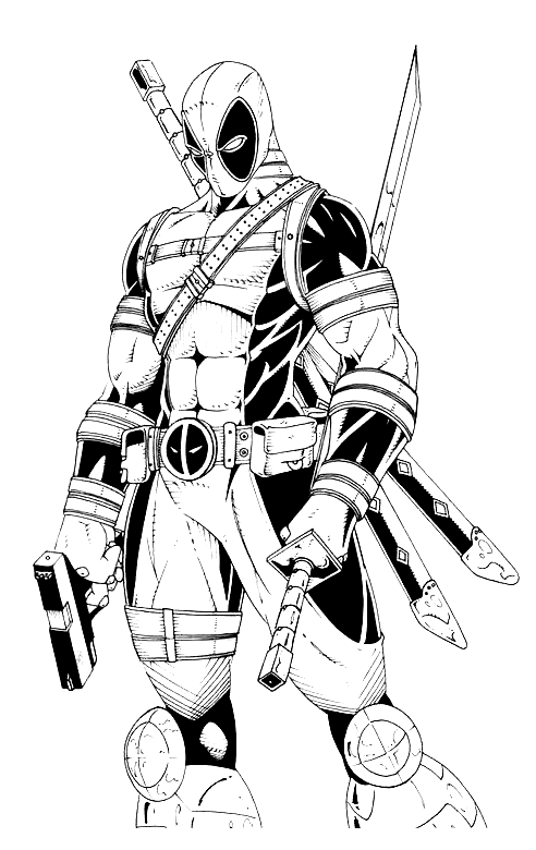 Deadpool new style Coloring Page
