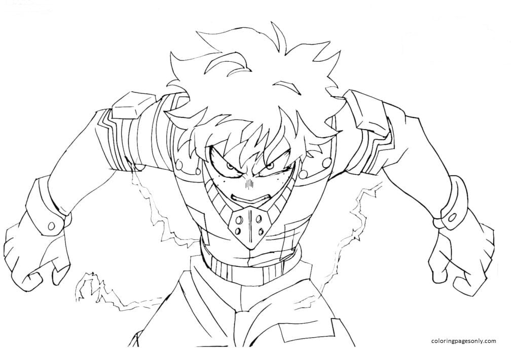 Deku My Hero Academia Coloring Pages Todoroki Anime Wallpapers PDMREA