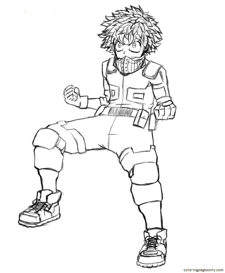 Anime Deku Coloring Pages Printable