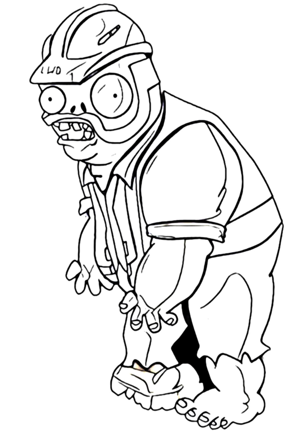 Digger Zombie Coloring Pages