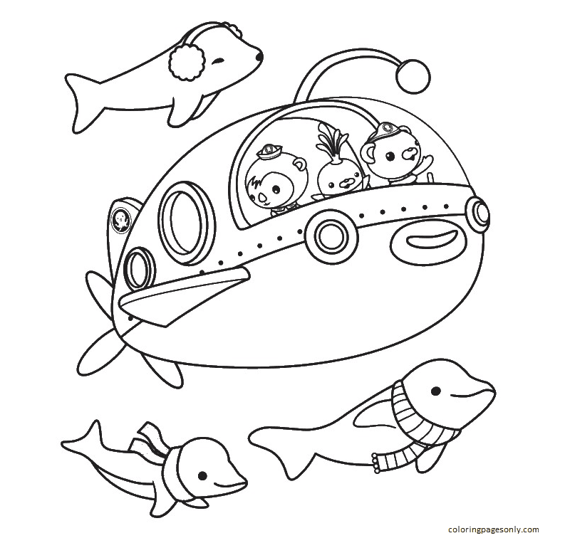 Dolphins-Octonauts Coloring Pages