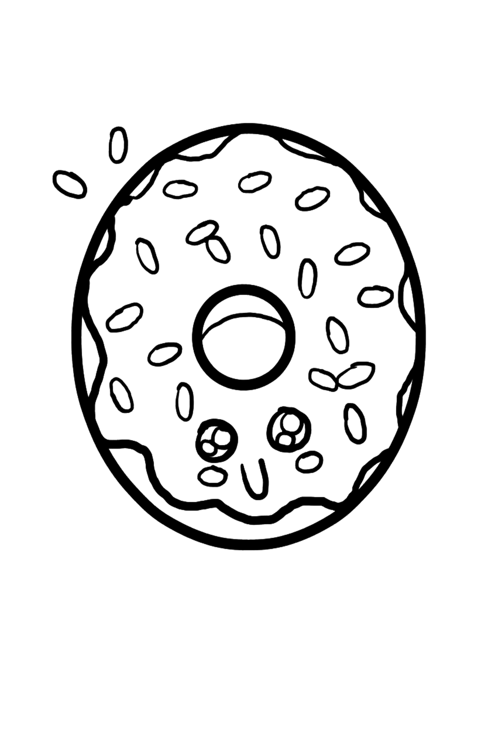 Donut Coloring Pages For Preschool Coloring Page