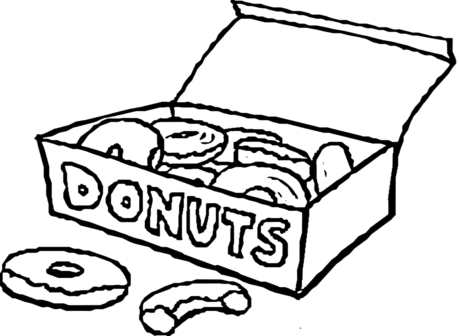 Imágenes para colorear de donuts de Donut
