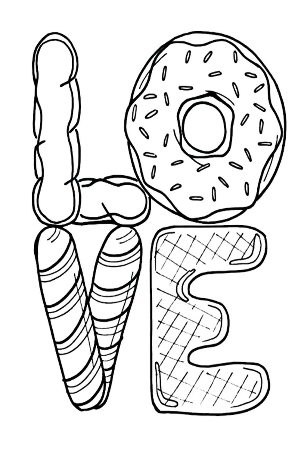 Donut para colorir from Donut