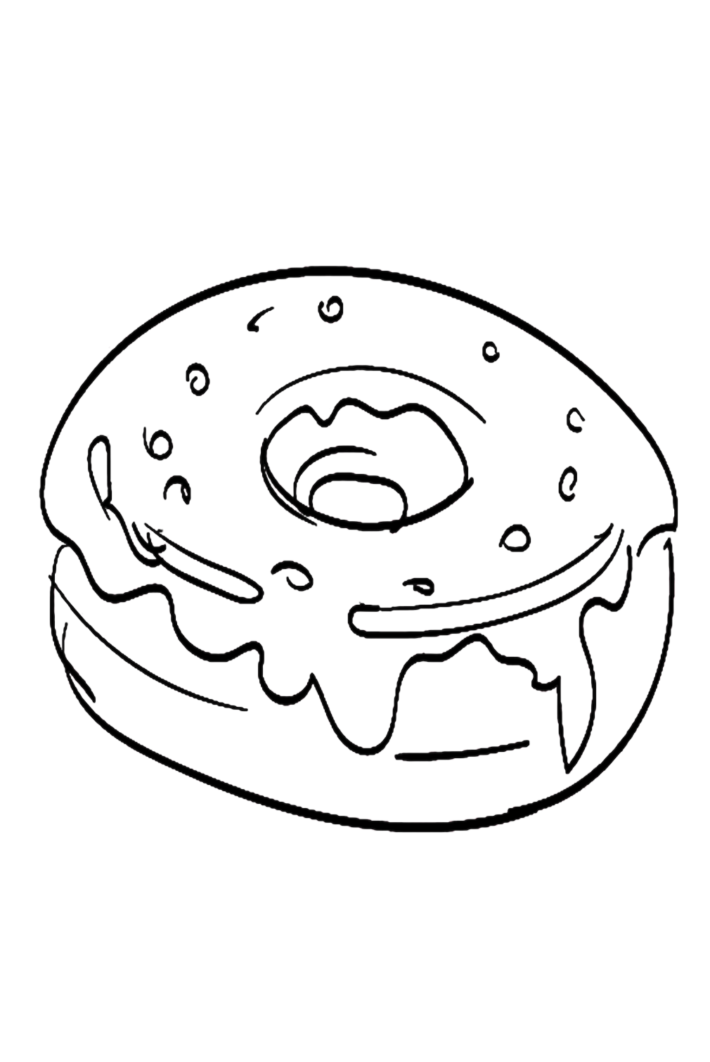 Images de beignets à colorier à partir de Donut