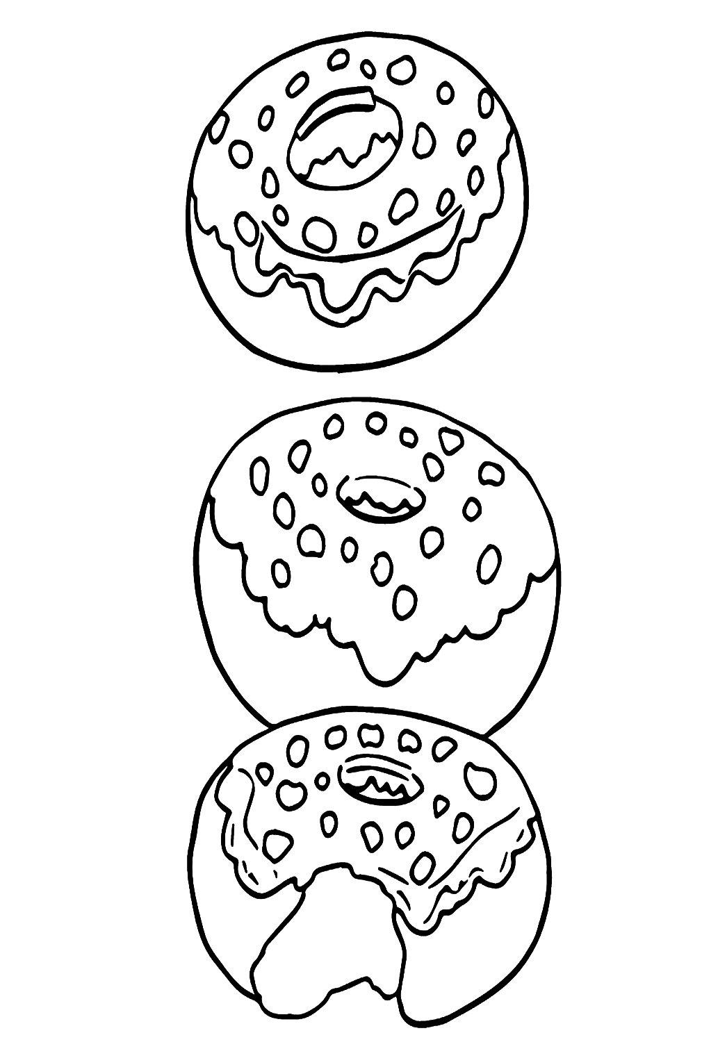 Donut Printable Coloring Pages Coloring Page