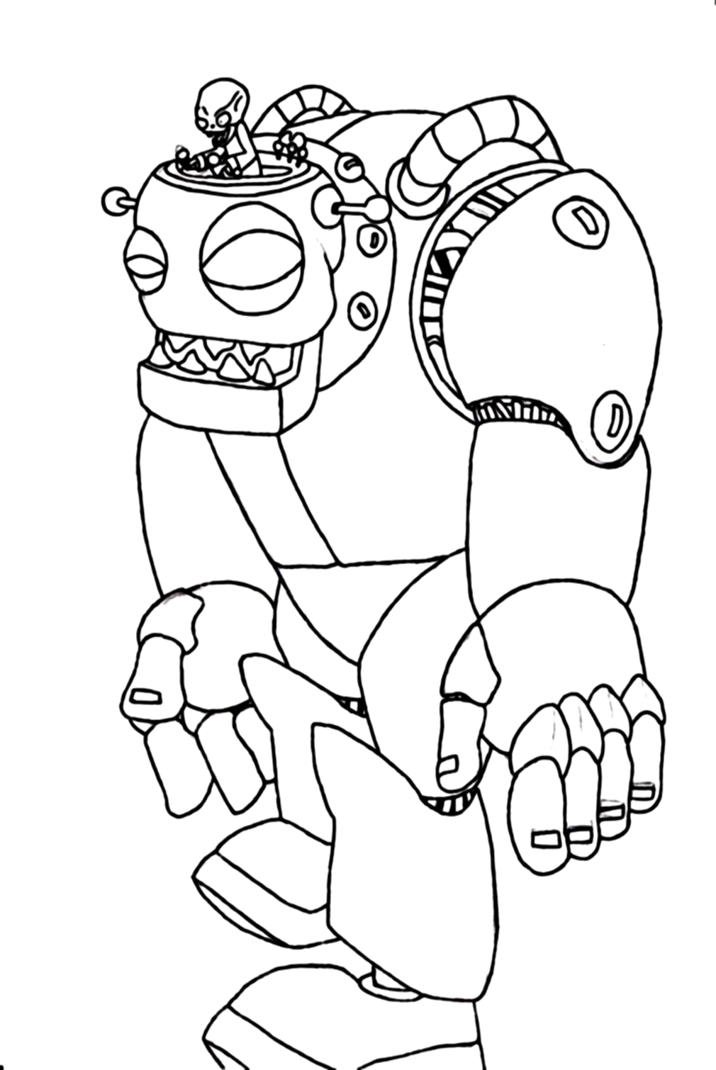 Dr. Zomboss From Plants Vs Zombies Coloring Pages