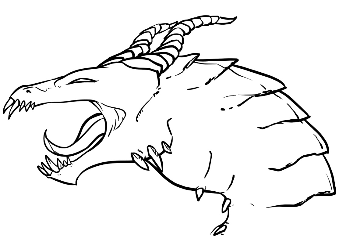 Dragon Head Coloring Page Coloring Pages
