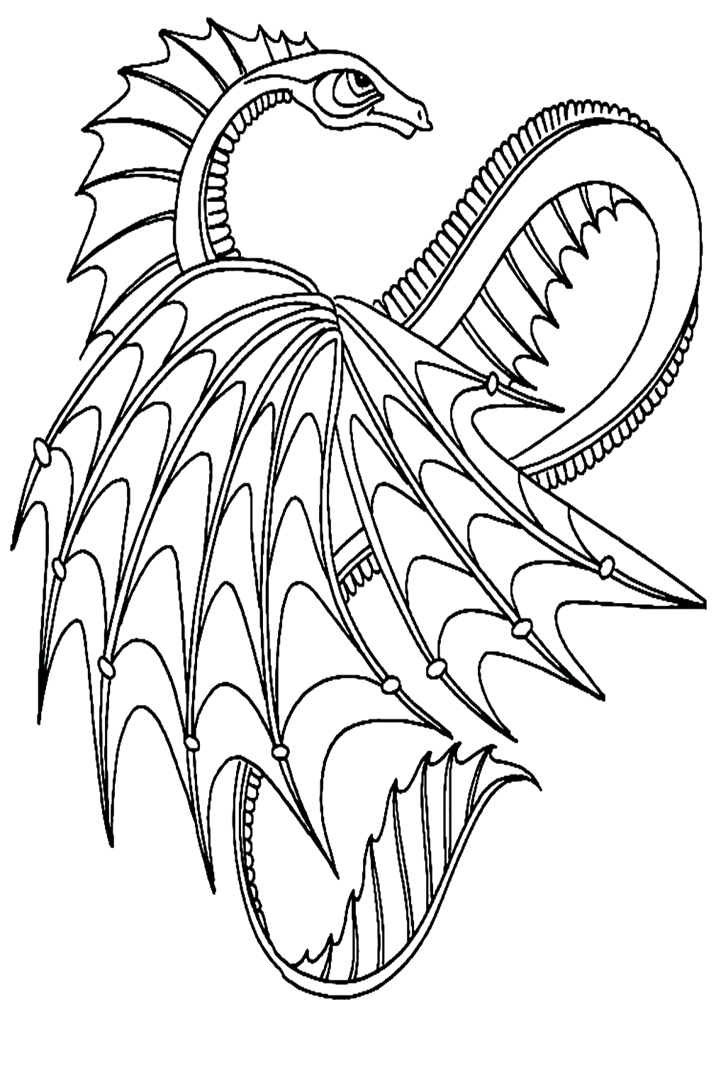 Dragons Lovely Coloring Pages