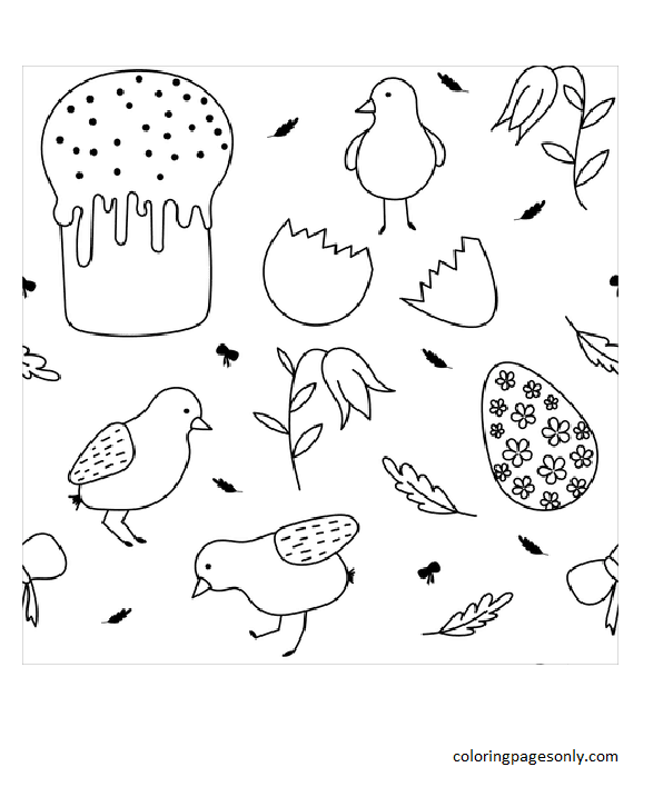 Modèle de Pâques de poulet