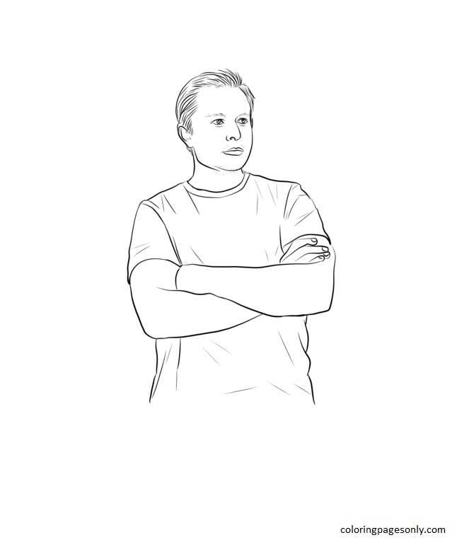 Elon Musk Coloring Page