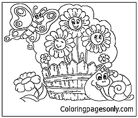 Fabulous Flower Garden Coloring Page
