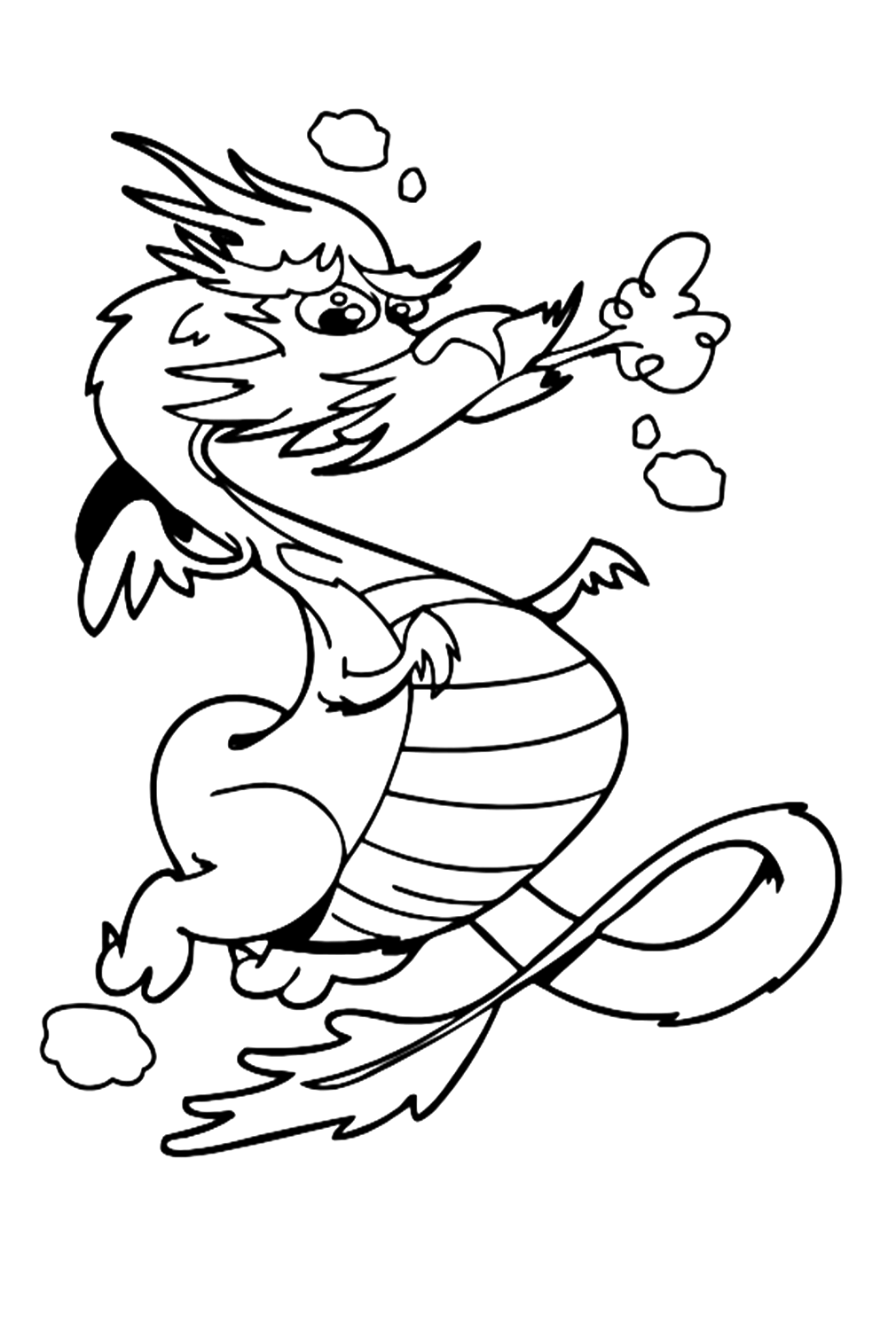 Fat Dragon Coloring Pages