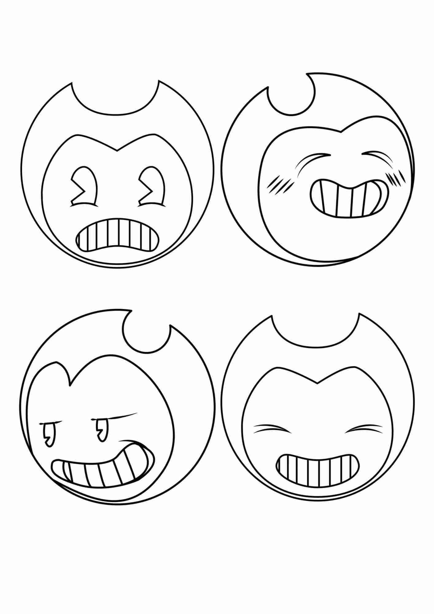 Fifty-shaded of Bendy from Bendy and the Ink Machine Coloring Page