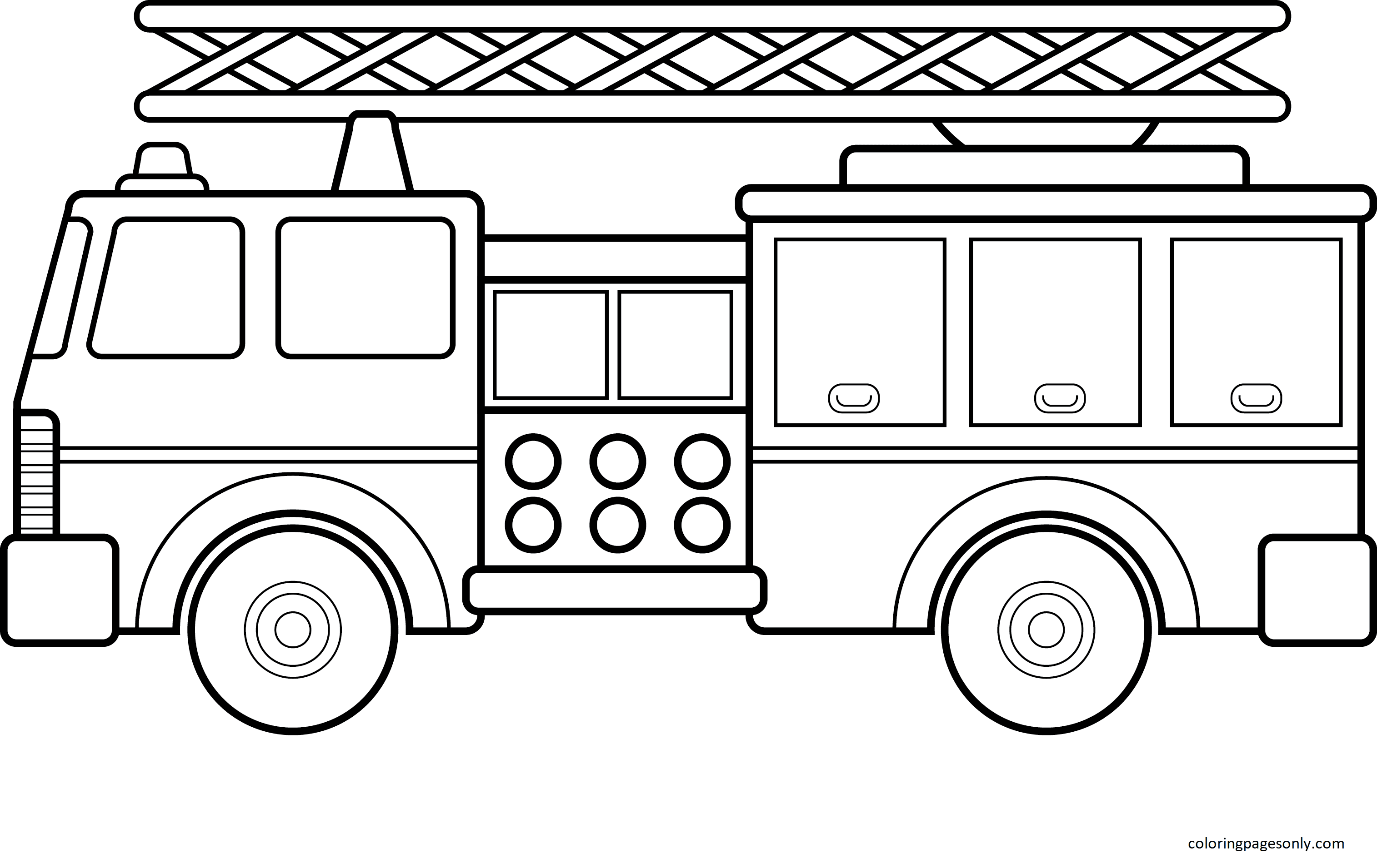 Free Printable Fire Truck Coloring Pages Emergency Coloring Pages 