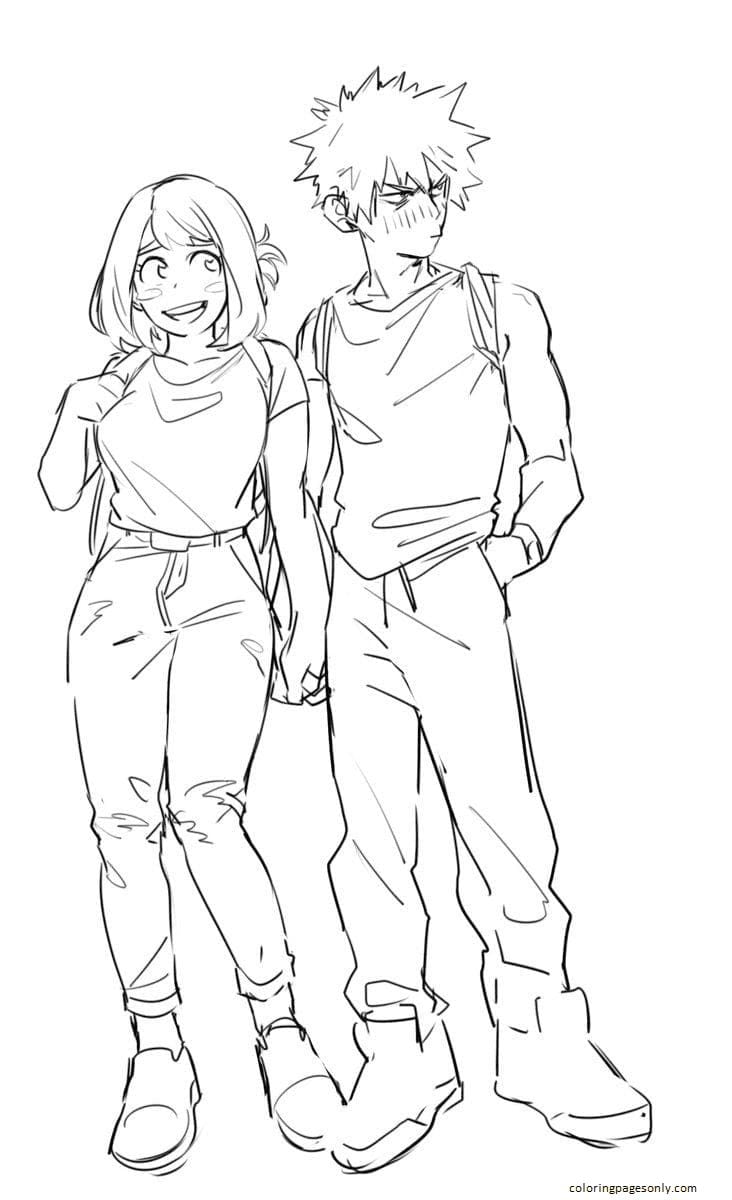 Ochako Uraraka From My Hero Academia Coloring Pages Uraraka Coloring 