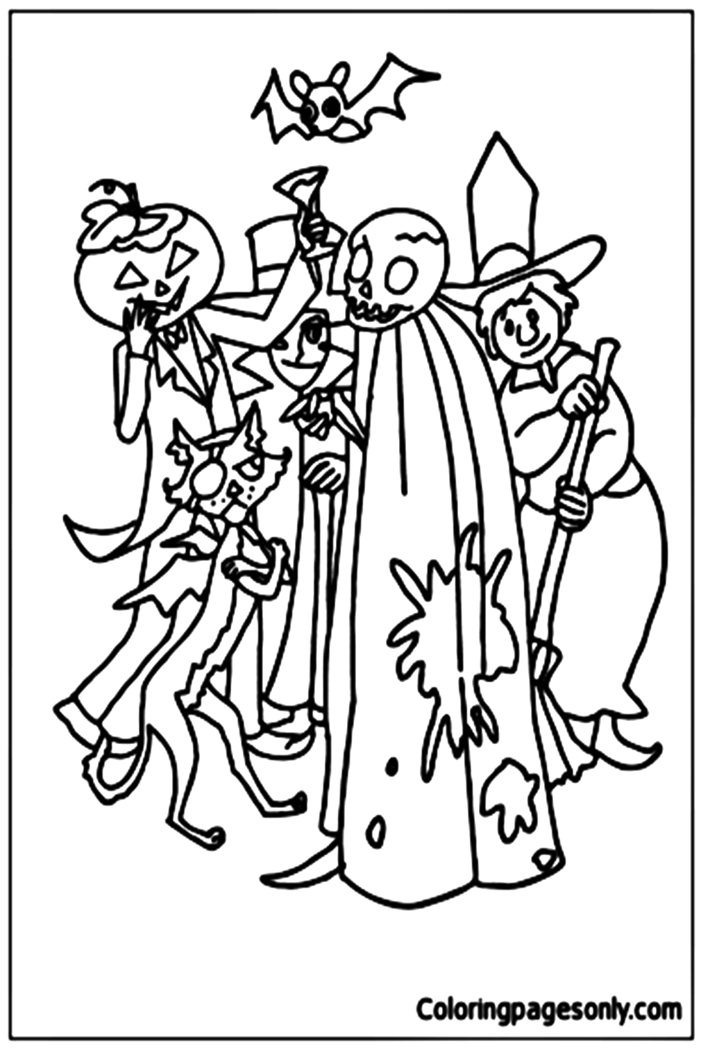 Funny And Scary Monsters Coloring Pages