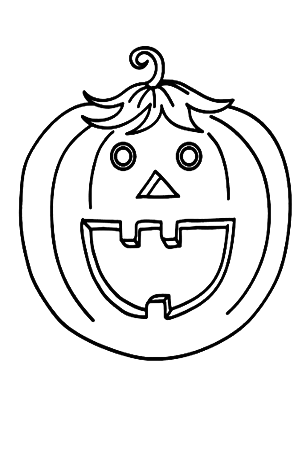 Funny Halloween Pumpkin Coloring Pages