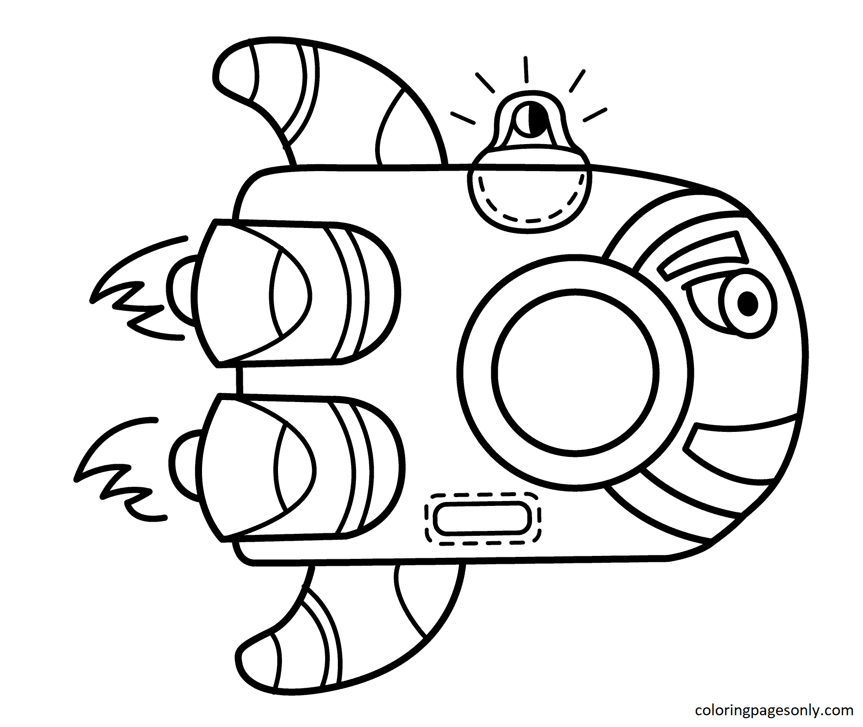 Funny Rocket Spacecraft Coloring Pages