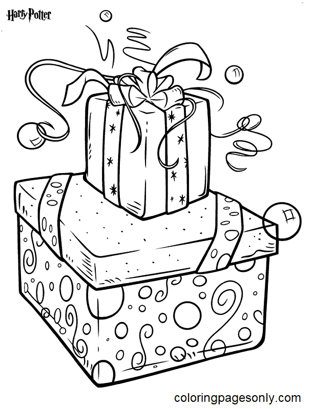 Gift box Coloring Page
