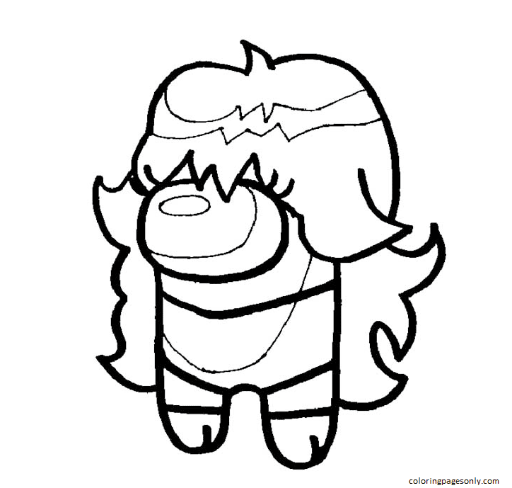 Girlfriend Among FNF Coloring Pages