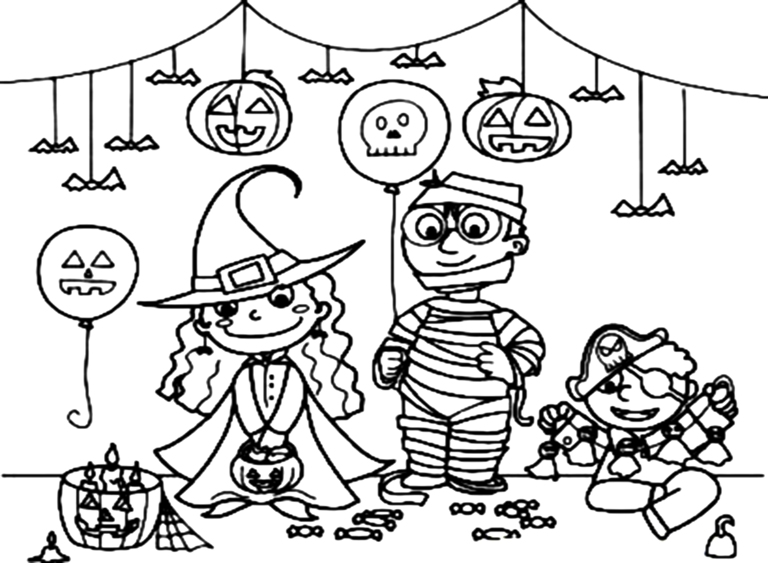 Halloween Monsters Coloring Pages - Coloring Pages For Kids And Adults