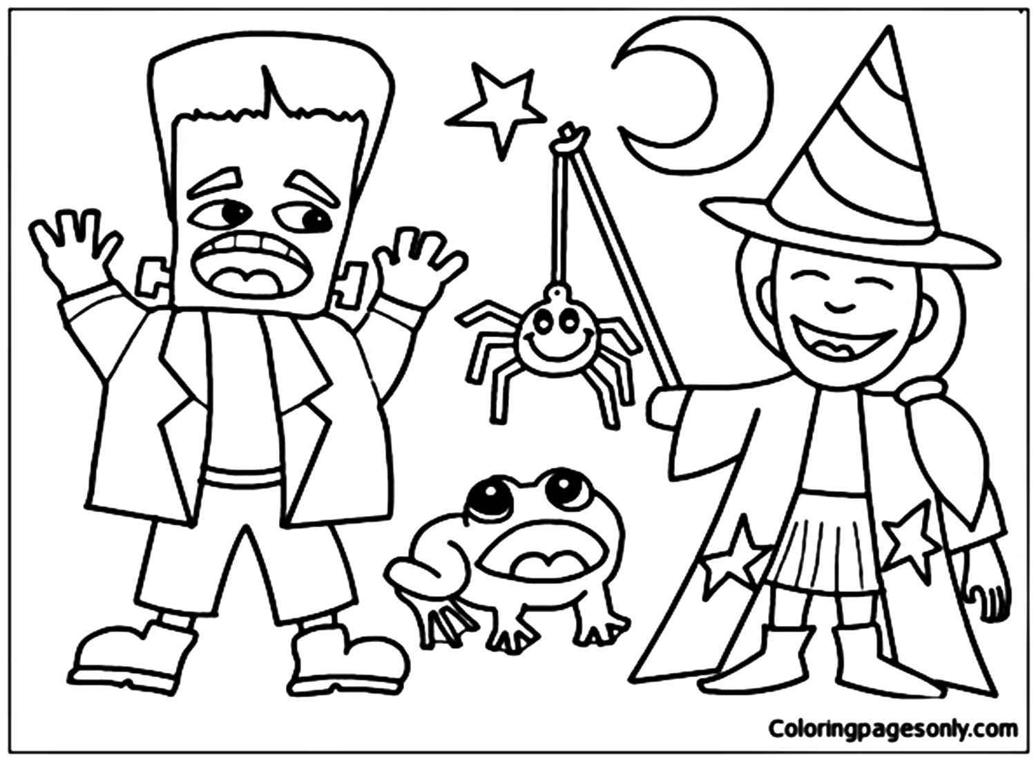 Halloween Costumes Coloring Pages