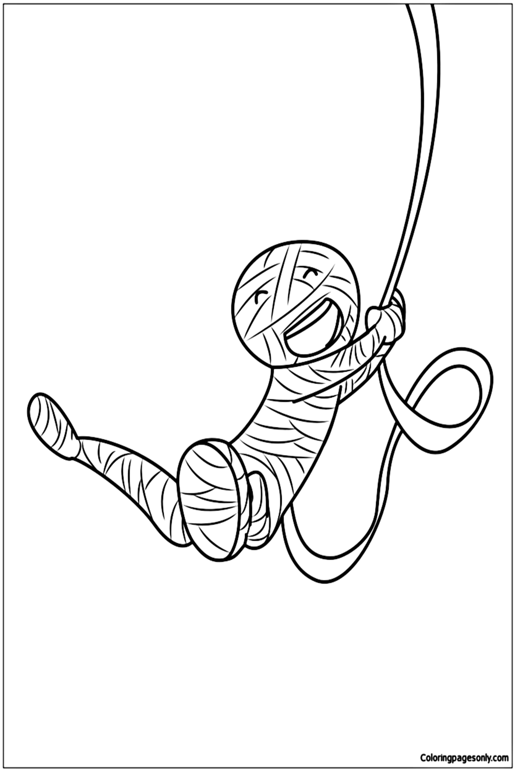 Happy Mummy Coloring Pages