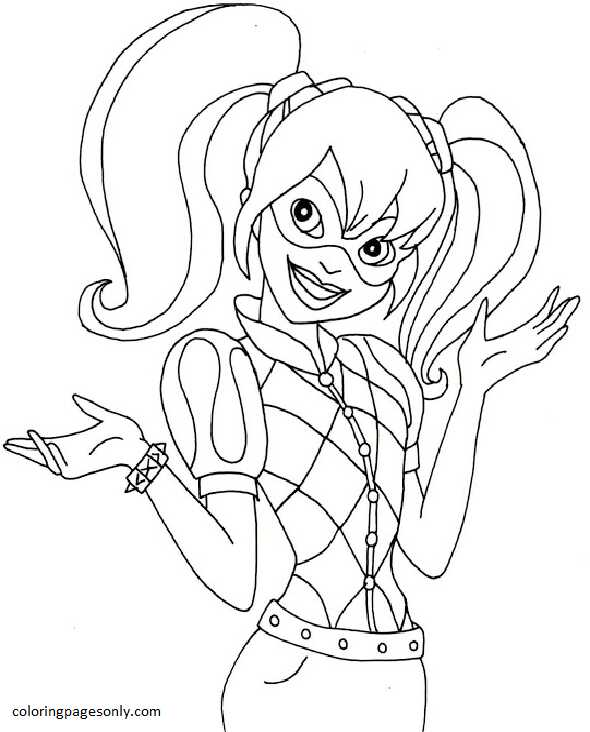 Harley Quinn 2 Coloring Page