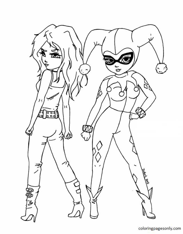 Harley Quinn 6 Coloring Pages Harley Quinn Coloring Pages Coloring Pages For Kids And Adults
