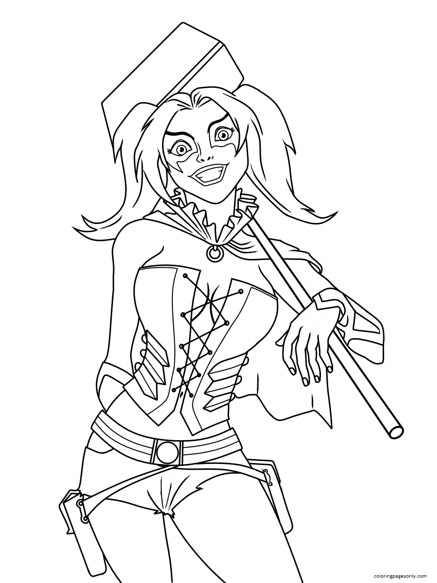 Harley Quinn DC Comics Coloring Pages