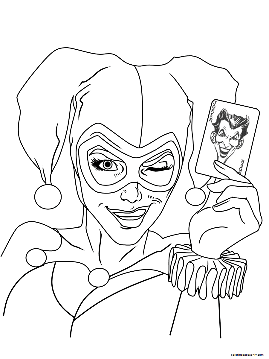 Harley Quinn And The Joker Coloring Pages Coloring Pages