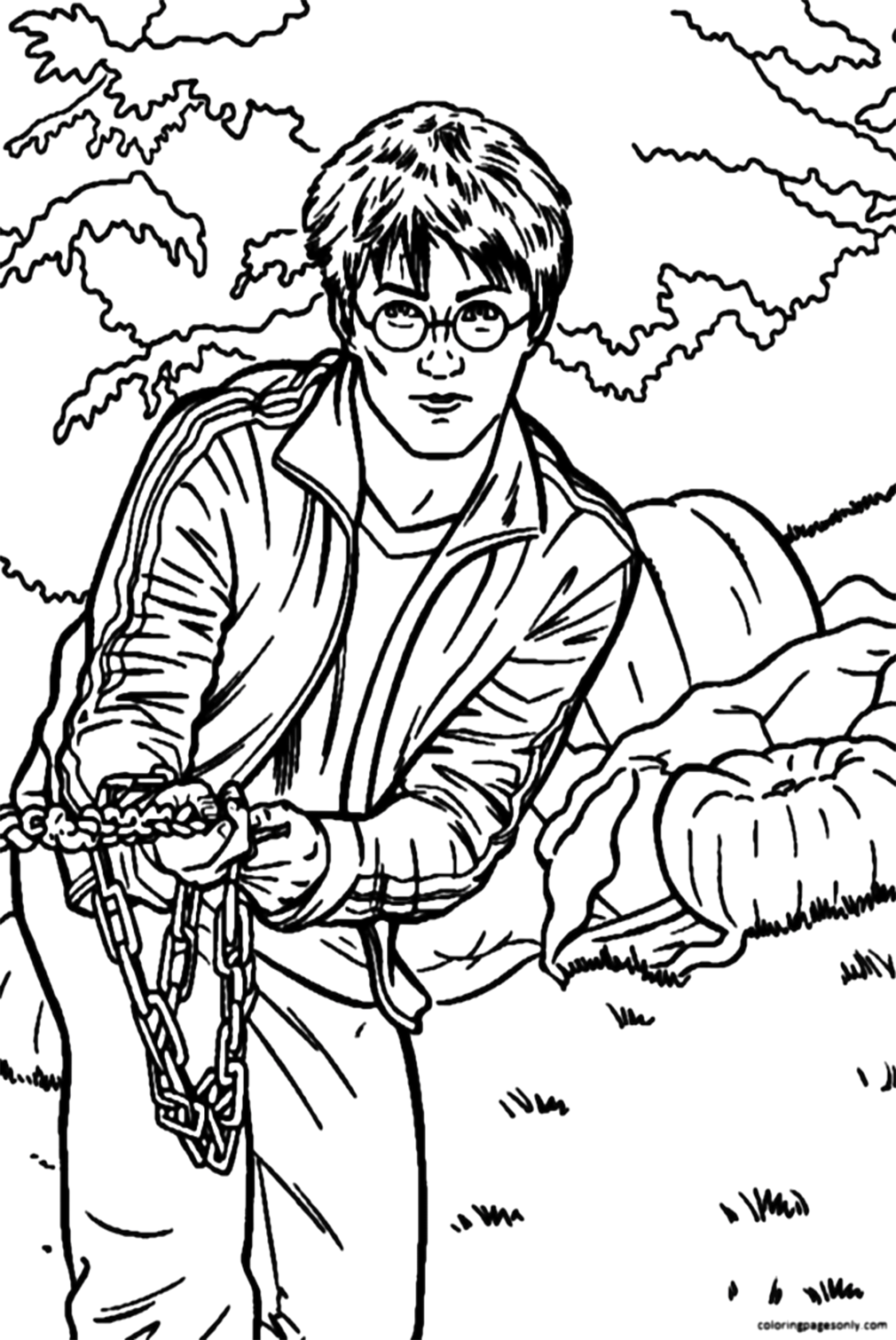 Coloring Page Harry Poter Coloring Pages