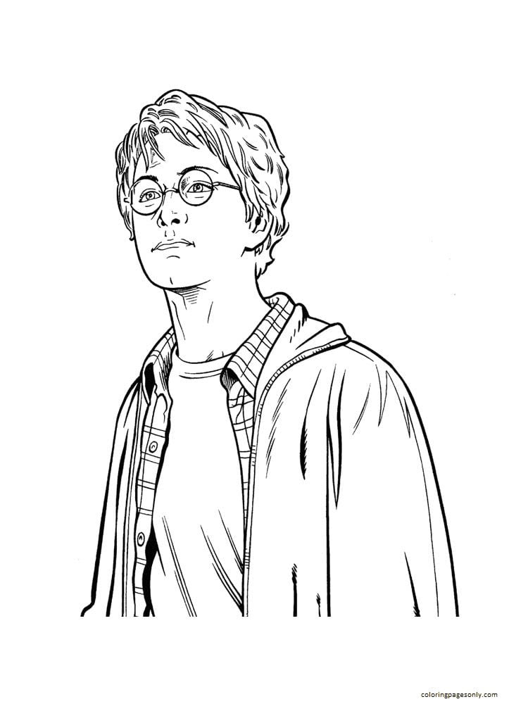 Kleurenpagina Harry Potter van Harry Potter