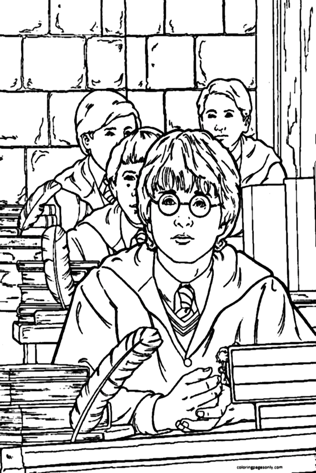 Harry Poter Coloring Sheet Coloring Pages