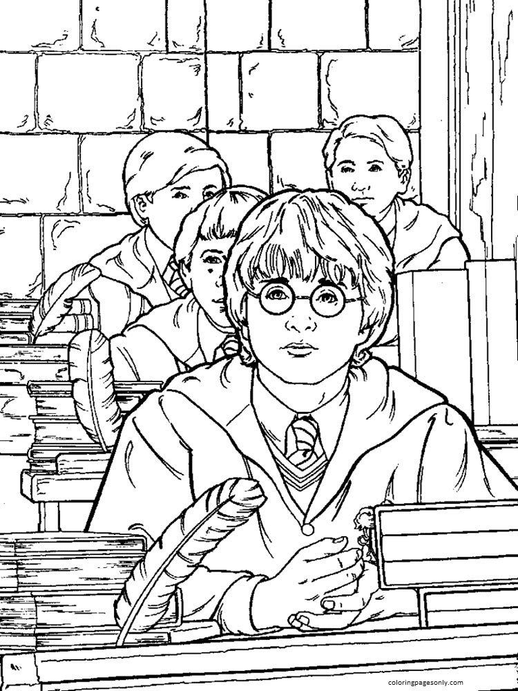Harry Poter Coloring Sheet Coloring Page