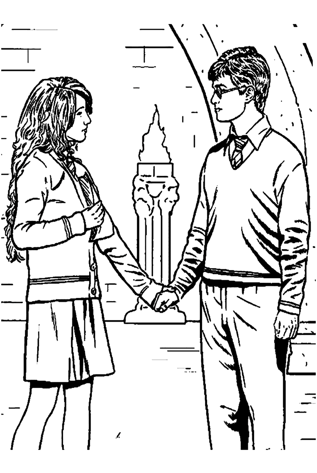 Harry Potter and Friend 3 Coloring Pages