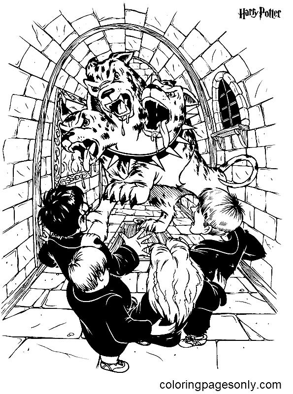 Harry Potter and Friend 4 Coloring Page
