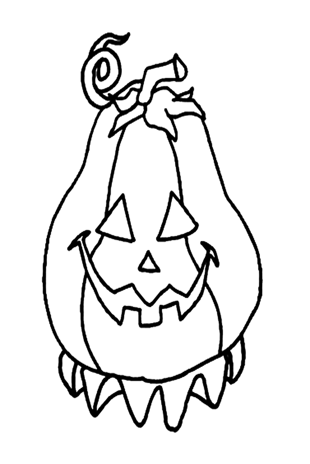 Haunted Halloween Pumpkin Coloring Pages