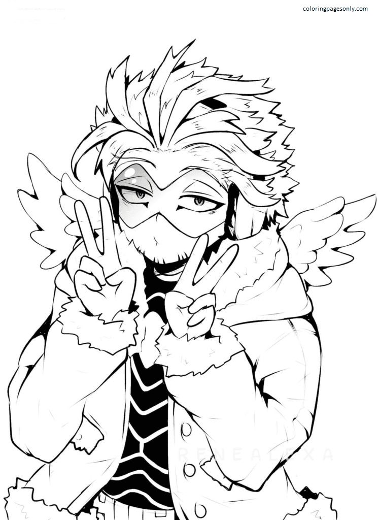 Hawks My Hero Academia Coloring Pages