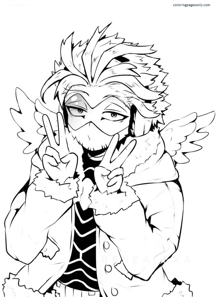 Hawks My Hero Academia Coloring Pages My Hero Academia Characters Coloring Pages Coloring 